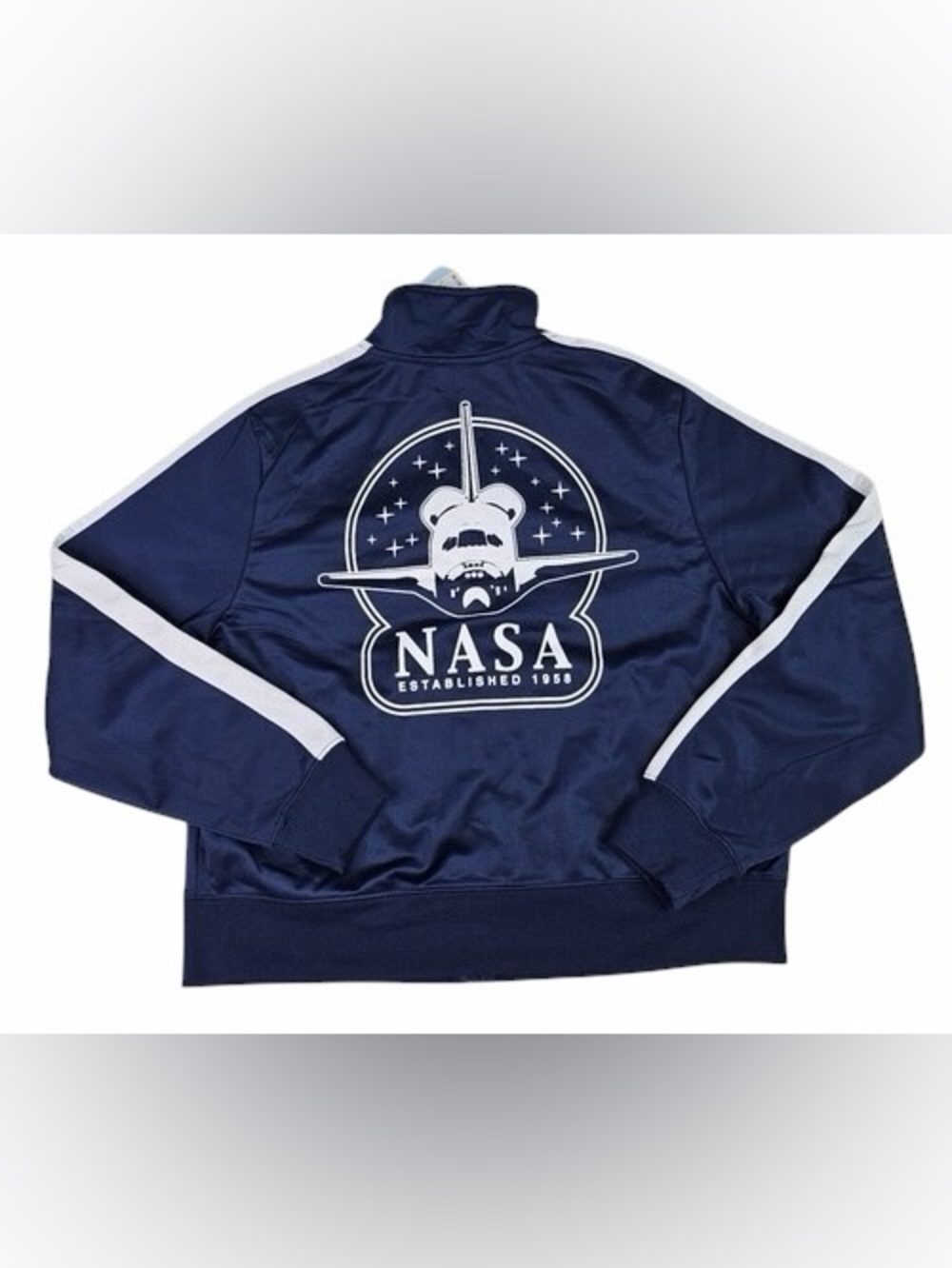 Mighty Fine Navy and White NASA Track Jacket